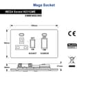 Black Nickel 45A Cooker Control Switch Unit with 13A Socket Neon Indicators N331GME Screwless Plate Finish