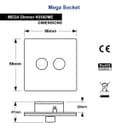 LED Dimmer Switch 800w 2 Gang 300w x 2 Single Pole Gloss Brushed Chrome Screwless N354DME