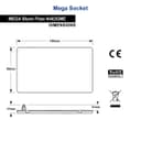Modern Double Black Nickel Wall Blanking Plate Scewless Finish N402GME