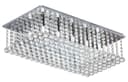 Rectangular Modern Crystal Ceiling Chandelier Droplet Effect Reflective Mirror Base