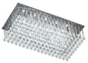 Rectangular Modern Crystal Ceiling Chandelier Droplet Effect Reflective Mirror Base