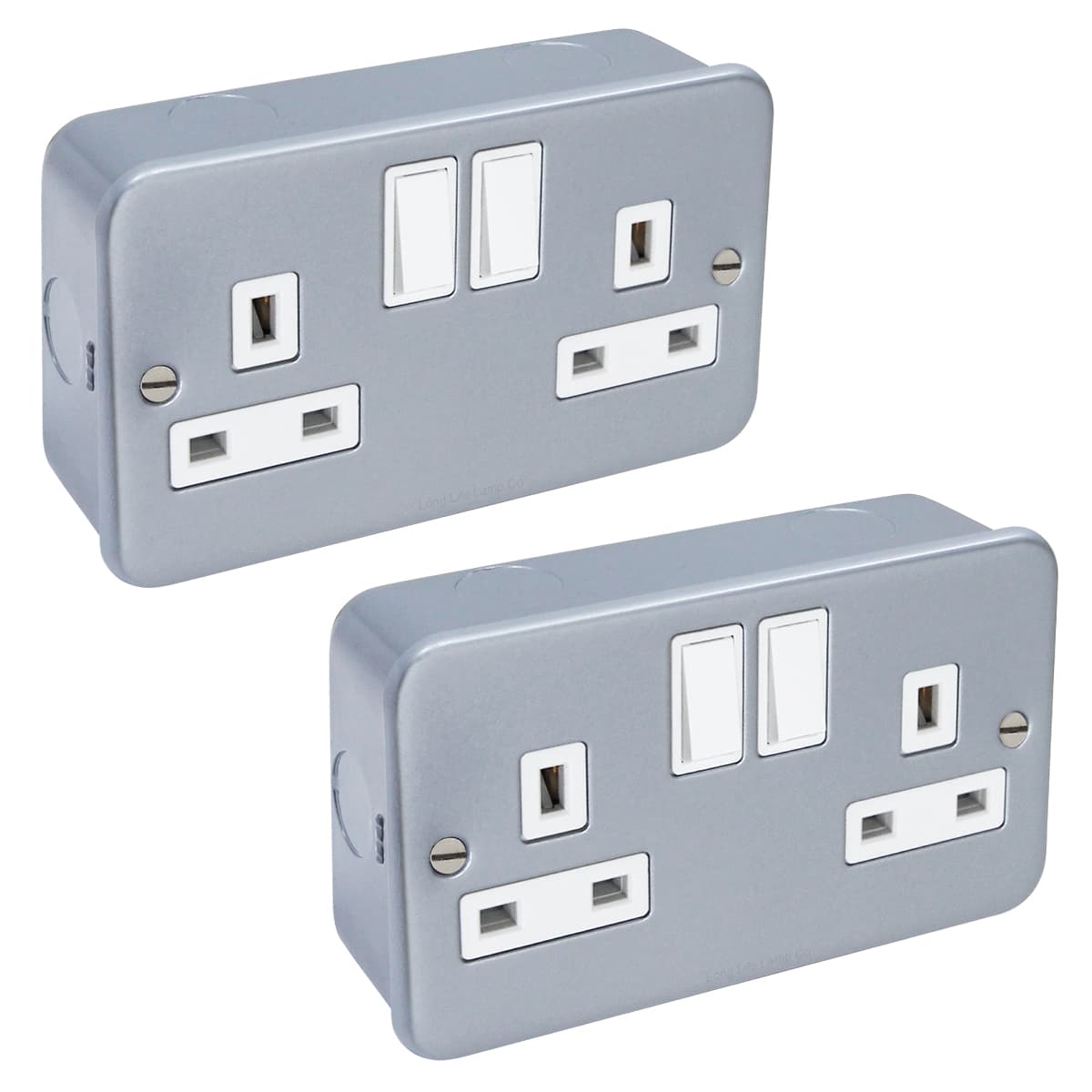 2 X 13 Amp Metal Clad Socket 2 Gang Switched Socket Outlet