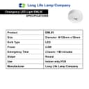 LED Emergency Light Flush Mounted Maintained/Non Maintained EML05