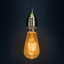 4w Amber LED Vintage Filament Light Bulb B22 Clear Glass ST58