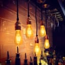 4w Amber LED Vintage Filament Light Bulb B22 Clear Glass ST58