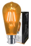 4w Amber LED Vintage Filament Light Bulb B22 Clear Glass ST58