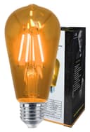 4w Amber LED Vintage Filament Light Bulb E27 Clear Glass ST58 Ambient Lighting 