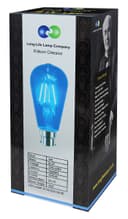 4w Blue LED Vintage Filament Light Bulb B22 Clear Glass ST58 Ambient Lighting 