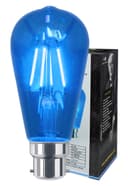 4w Blue LED Vintage Filament Light Bulb B22 Clear Glass ST58 Ambient Lighting 