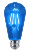 4w Blue LED Vintage Filament Light Bulb E27 Clear Glass ST58 Ambient Lighting