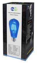 4w Blue LED Vintage Filament Light Bulb E27 Clear Glass ST58 Ambient Lighting