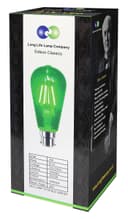 4w Green LED Vintage Filament Light Bulb B22 Clear Glass ST58 Ambient Lighting 