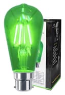 4w Green LED Vintage Filament Light Bulb B22 Clear Glass ST58 Ambient Lighting 
