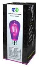4w Purple LED Vintage Filament Light B22 Clear Glass ST58 Ambient Lighting 