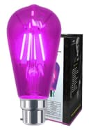 4w Purple LED Vintage Filament Light B22 Clear Glass ST58 Ambient Lighting 