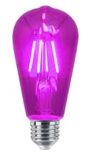 4w Purple LED Vintage Filament Light Bulb E27 Clear Glass ST58 Ambient Lighting 