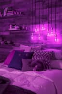 4w Purple LED Vintage Filament Light Bulb E27 Clear Glass ST58 Ambient Lighting 