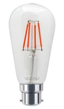 4w Red LED Vintage Filament Light Bulb B22 Clear Glass ST58 Ambient Lighting 