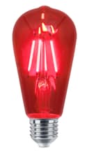 4w Red LED Vintage Filament Light Bulb E27 Clear Glass ST58 Ambient Lighting 