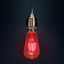 4w Red LED Vintage Filament Light Bulb E27 Clear Glass ST58 Ambient Lighting 