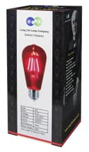 4w Red LED Vintage Filament Light Bulb E27 Clear Glass ST58 Ambient Lighting 