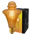 4w LED Imperial Vintage Filament Light Bulb E27 Swirling Gold Glass 