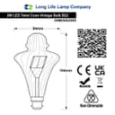 Imperial Vintage LED 2w Filament Light Bulb Swirling Gold Glass B22 Bayonet Fitting Stunning Look