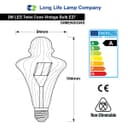 Imperial Vintage LED 2w Filament Light Bulb Swirling Gold Glass E27 Stunning Look Twist Cone 