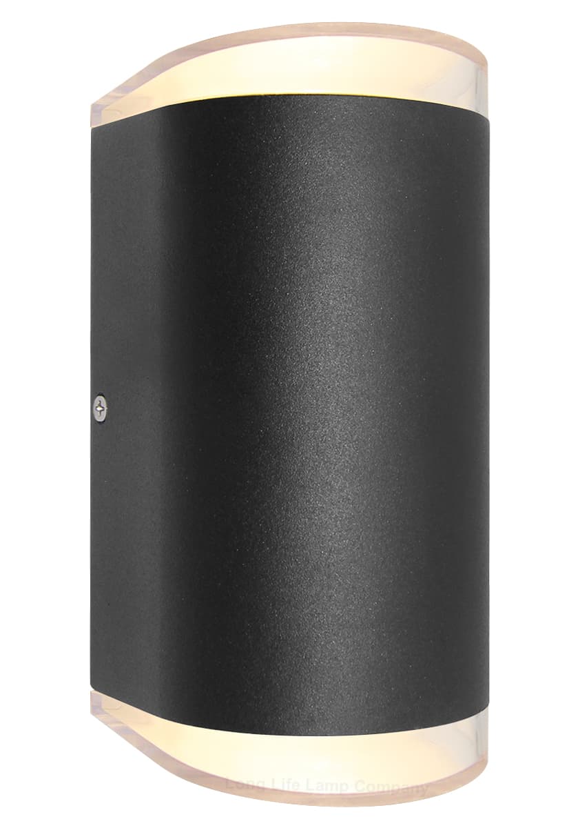 Modern 6W LED Double Outdoor Wall Light Black Warm White ZLC319WW
