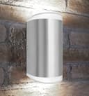 Modern 6W LED Double Outdoor Wall Light Stainless Steel Cool White